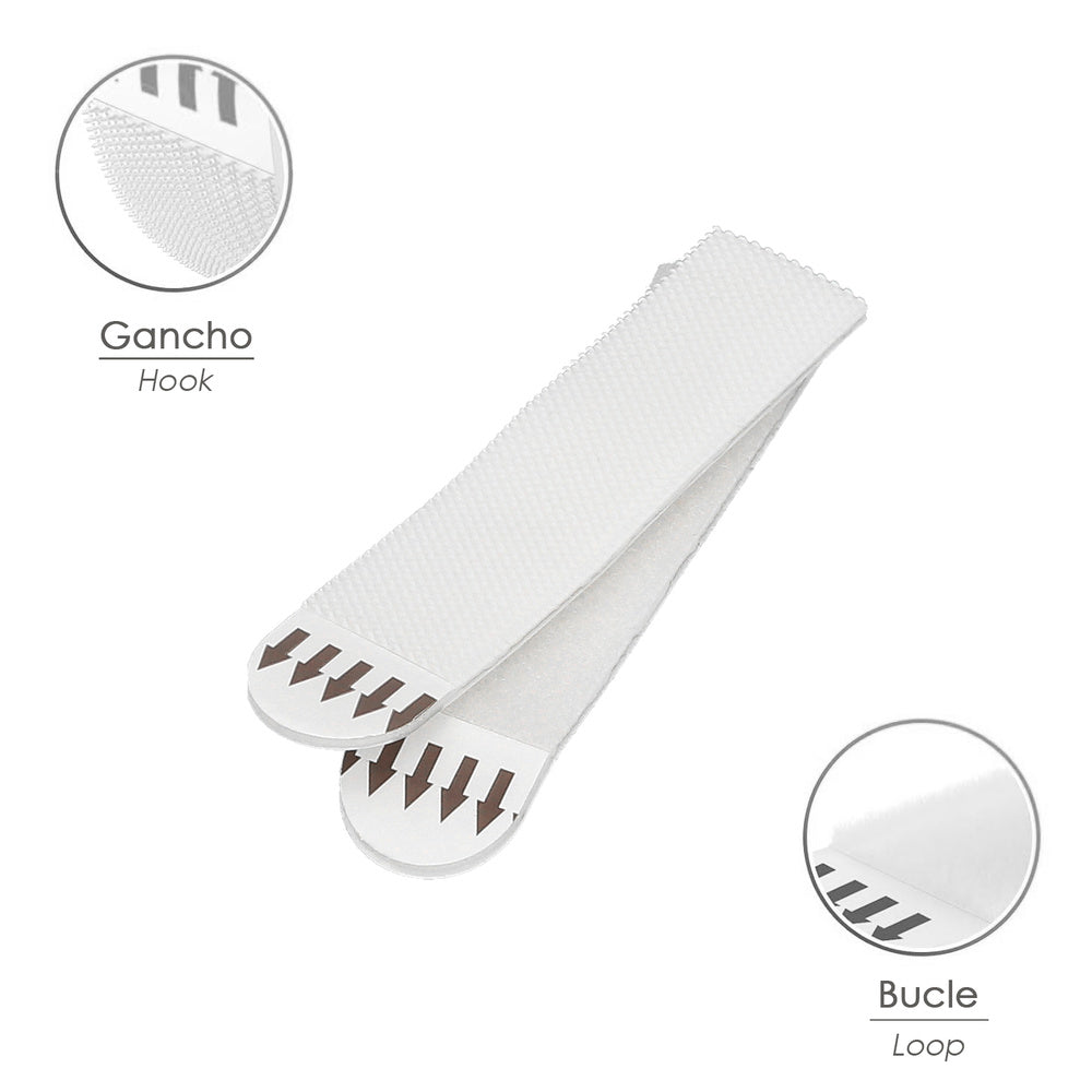 Tiras colgadoras adhesivas con velcro 19 x 85 mm blíster 4 unidades