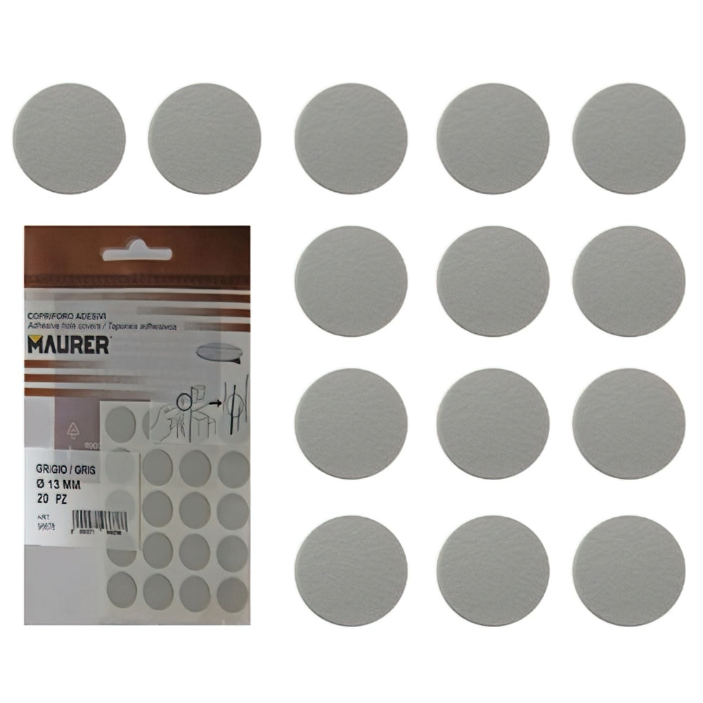 Gray Adhesive Screw Covers (blister pack of 20)
