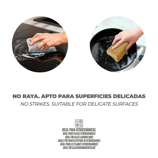 Esponja oro/plata no raya. pack 2 unidades