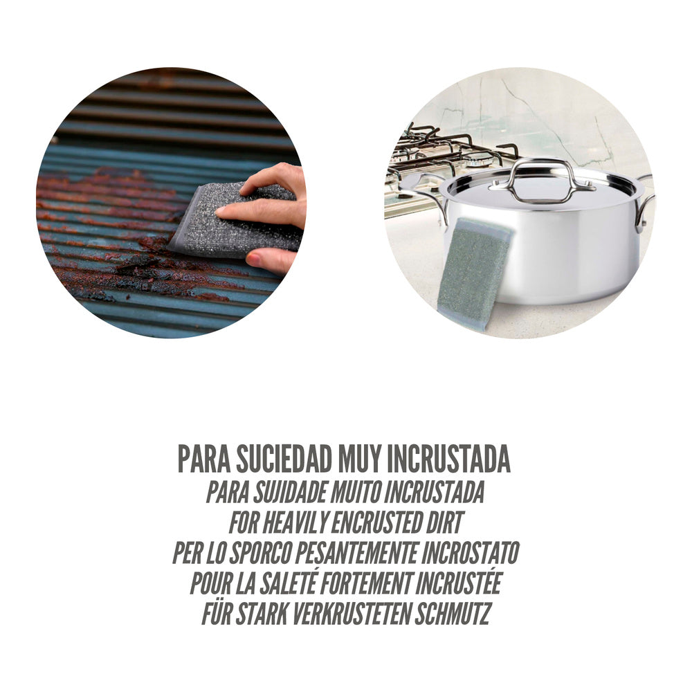 Super abrasive scourer pad