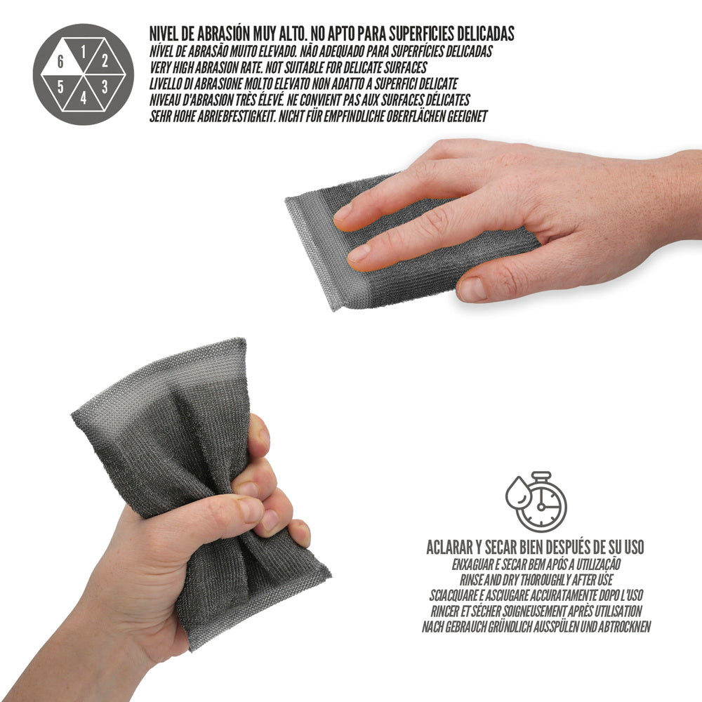 Super abrasive scourer pad
