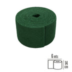Esfregão fibra verde profissional. Rolo de 14 cm x 6 m