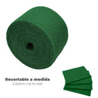 Esfregão fibra verde profissional. Rolo de 14 cm x 6 m
