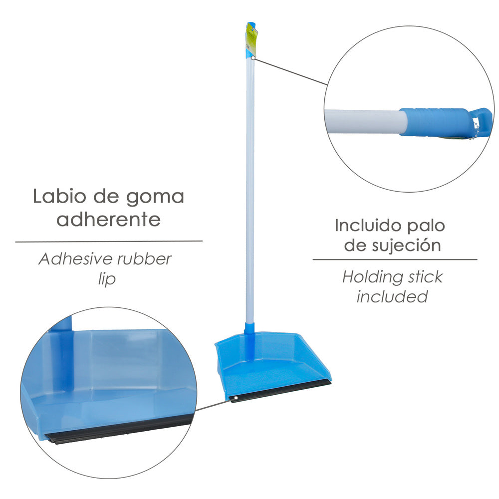 Dustpan with rubber lip
