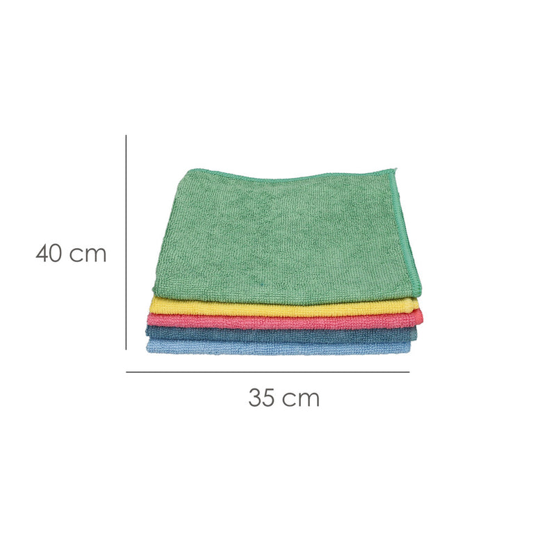 Paño microfibra 35 x 40 cm / 250 gramos (pack 5 piezas)