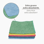 Pano de microfibra 35 x 40 cm / 250 gramas (embalagem de 5 unidades)