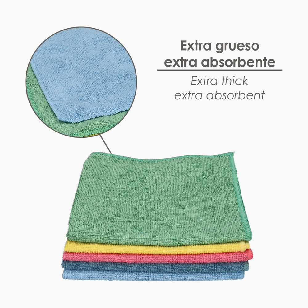 Microfiber cloth 35 x 40 cm / 300 grams (5-piece pack)