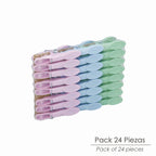Pinzas tender ropa plástico (pak 24 pz)