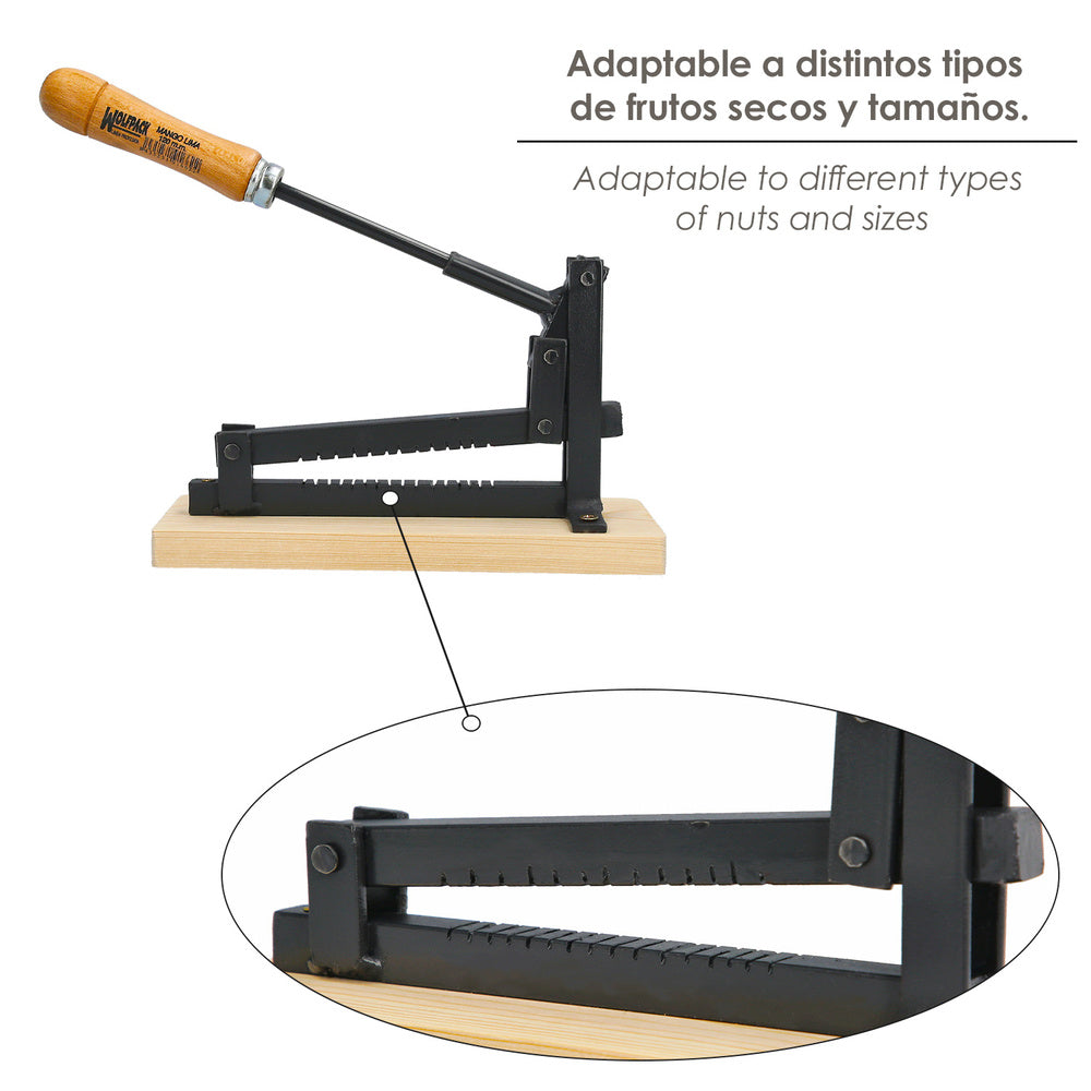 Handmade almond-cracking machine