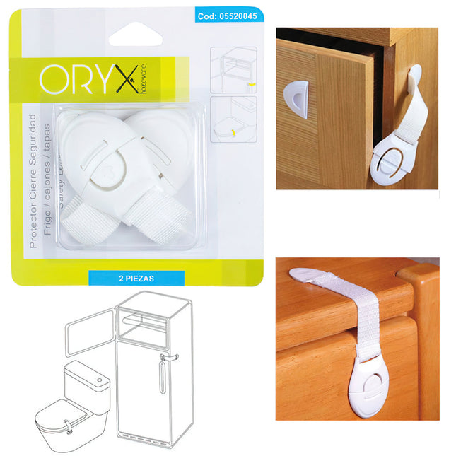 Protector cierre seguridad frigorífico / cajón (bister 2 piezas)