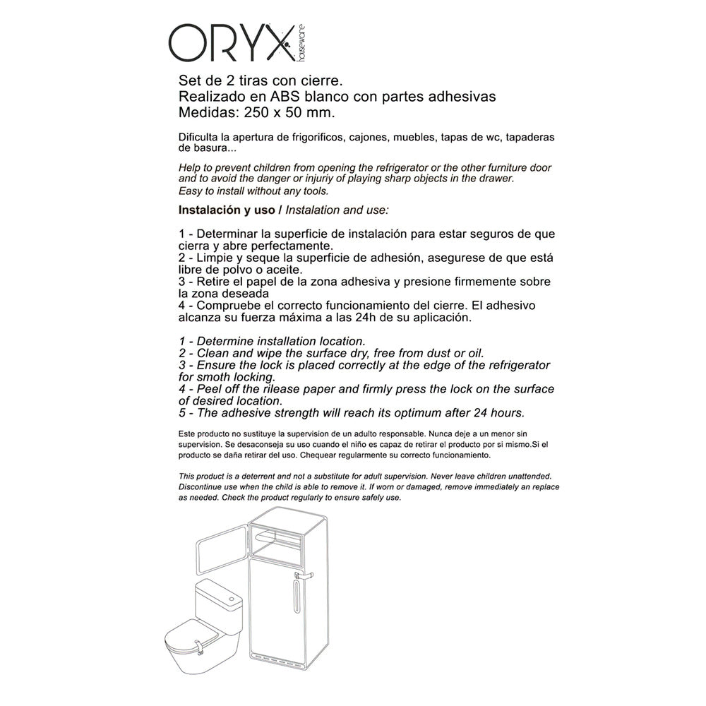 Protector cierre seguridad frigorífico / cajón (blíster 2 piezas)