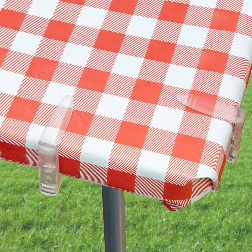 Extra-strong spring transparent tablecloth clips, 4 pieces