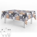 Rectangular PVC Oilcloth Tablecloth, Waterproof, Stain-resistant, Cuisin Brand, 140 x 250 cm, Cuttable, Indoor and Outdoor Use
