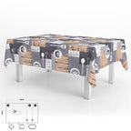 Rectangular PVC Oilcloth Tablecloth, Waterproof, Stain-resistant, Cuisin Brand, 140 x 250 cm, Cuttable, Indoor and Outdoor Use