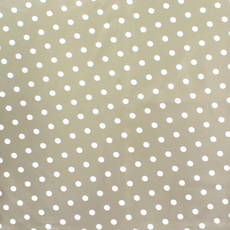 Mantel hule rectangular topos beige impermeable antimanchas PVC 140x250 cm.  recortable uso interior y exterior