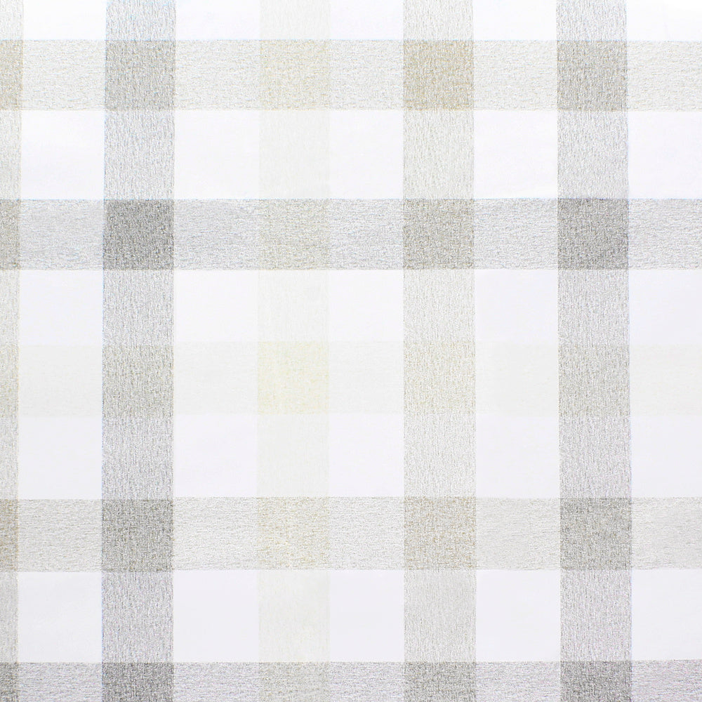 Beige checkered rectangular oilcloth tablecloth. Waterproof stain-resistant PVC 140 cm x 20 meters. Cuttable roll. Indoor and outdoor