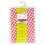 Rectangular Red Gingham Oilcloth Tablecloth - Waterproof, Stain-Resistant PVC, 140x250 cm, Cut-to-Size, Indoor/Outdoor Use