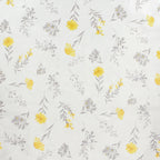 Rectangular oilcloth tablecloth with yellow flowers. Waterproof, stain-resistant PVC 140 cm x 20 meters. Cuttable roll. Indoor and outdoor use.