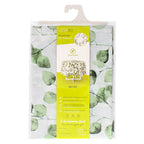 Round green leaves oilcloth tablecloth, waterproof, stain-resistant PVC, ø140 cm, indoor and outdoor use