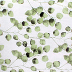 Rectangular oilcloth tablecloth, green leaves, waterproof, stain-resistant PVC, 140x250 cm, trimmable, indoor and outdoor use