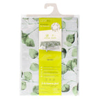 Rectangular oilcloth tablecloth, green leaves, waterproof, stain-resistant PVC, 140x250 cm, trimmable, indoor and outdoor use