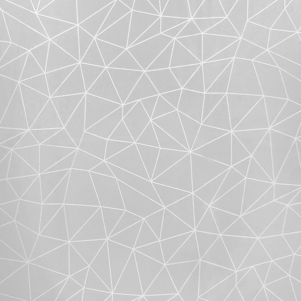 Geometric grey waterproof stain-resistant PVC tablecloth Ø 140 cm for indoor and outdoor use