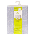 Geometric grey waterproof stain-resistant PVC tablecloth Ø 140 cm for indoor and outdoor use