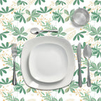 Waterproof stain-resistant PVC oilcloth tablecloth, spring pattern, 140 cm x 20 meters. Trimmable, for indoor and outdoor use.