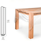 Rectangular transparent oilcloth. Waterproof stain-resistant PVC 140 cm x 20 meters. Cut-to-size roll. Indoor and outdoor