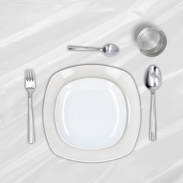 Mantel hule redondo transparente impermeable antimanchas PVC ø 140 cm. uso interior y exterior