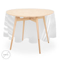 Transparent Waterproof Stain-resistant PVC Round Oilcloth Tablecloth Ø 140 cm Indoor and Outdoor Use