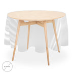 Transparent Waterproof Stain-resistant PVC Round Oilcloth Tablecloth Ø 140 cm Indoor and Outdoor Use