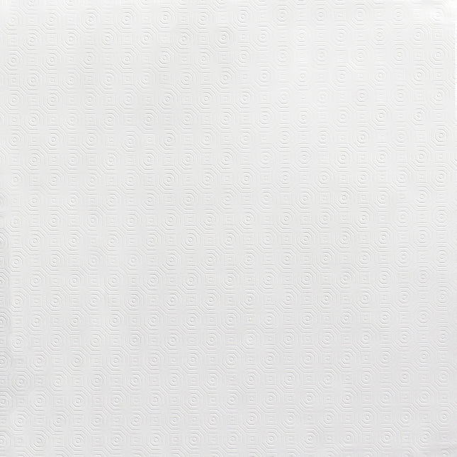 Mantel hule muleton redondo blanco impermeable antimanchas PVC ø 140 cm. uso interior y exterior