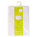 Round white PVC tablecloth, waterproof, stain-resistant, with flannel backing, 140 cm diameter, for indoor and outdoor use.