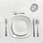 PVC white rectangular oilcloth tablecloth 140x250 cm - waterproof, stain-resistant, cut-to-size, for indoor and outdoor use