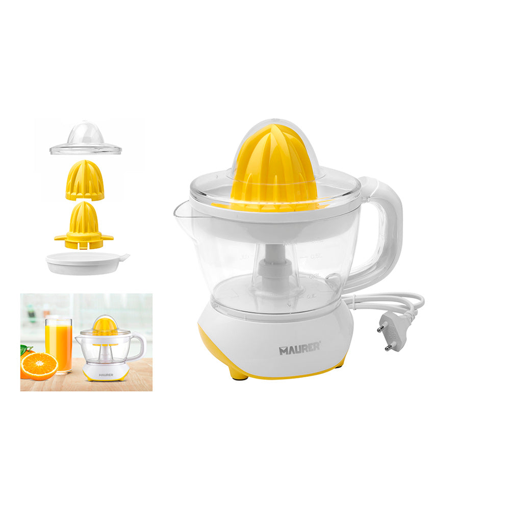 Electric orange juicer 25 watt. Capacity 700 ml. Orange juice squeezer, fruit juicer