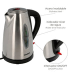 Hervidor de agua 1,7 litros. 2200 w.