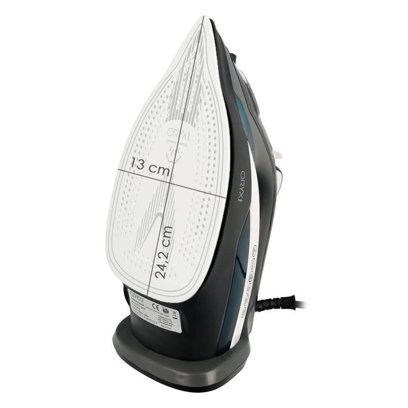 Plancha de vapor profesional 2.800 watt. vapor constante y golpe de vapor, suela cerámica, vapor vertical, sistema antical,