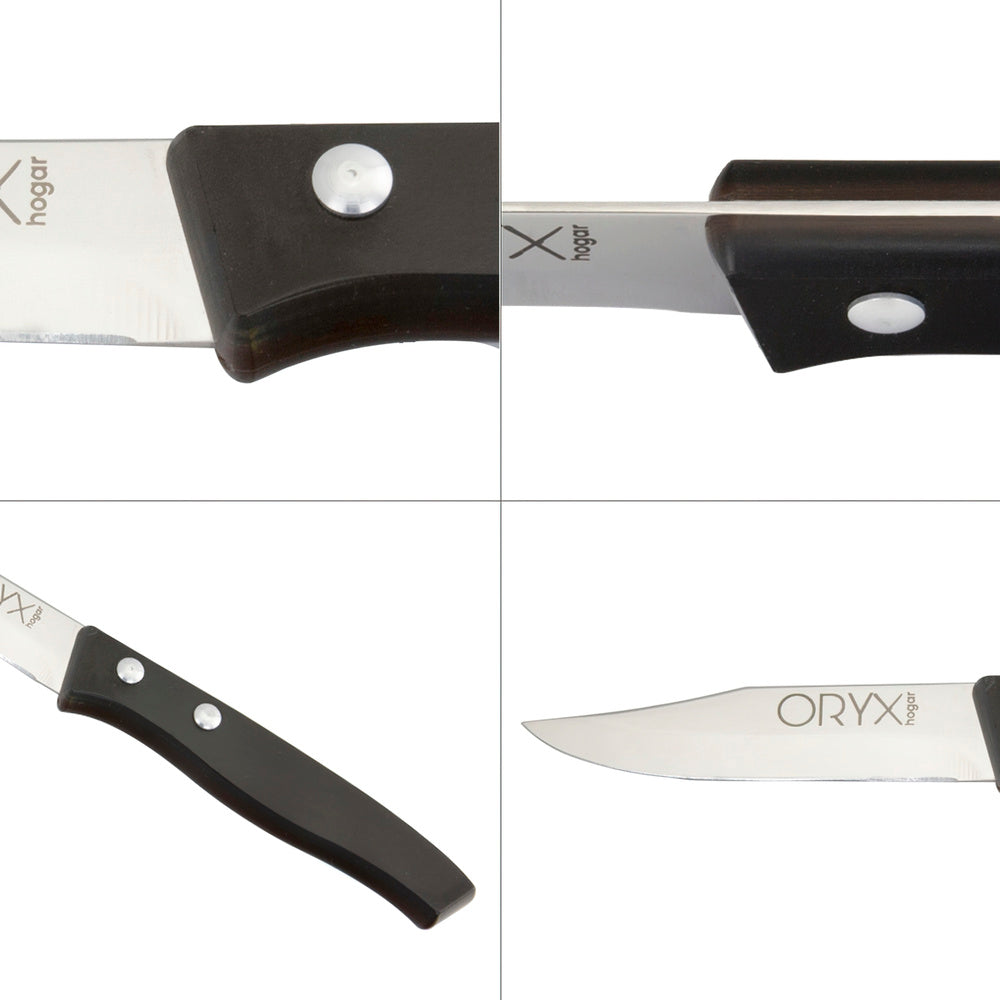 Cuchillo aspen mondador hoja acero inoxidable 8 cm negro