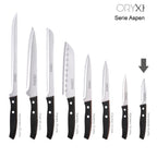 Cuchillo aspen mondador hoja acero inoxidable 8 cm negro
