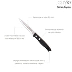 Cuchillo aspen patatero hoja acero inoxidable 10 cm negro