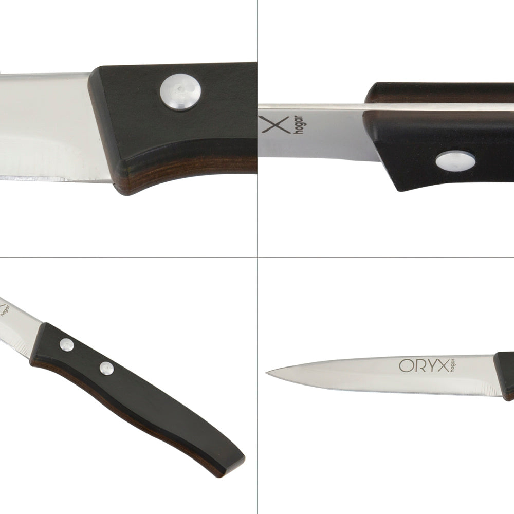Cuchillo aspen patatero hoja acero inoxidable 10 cm negro