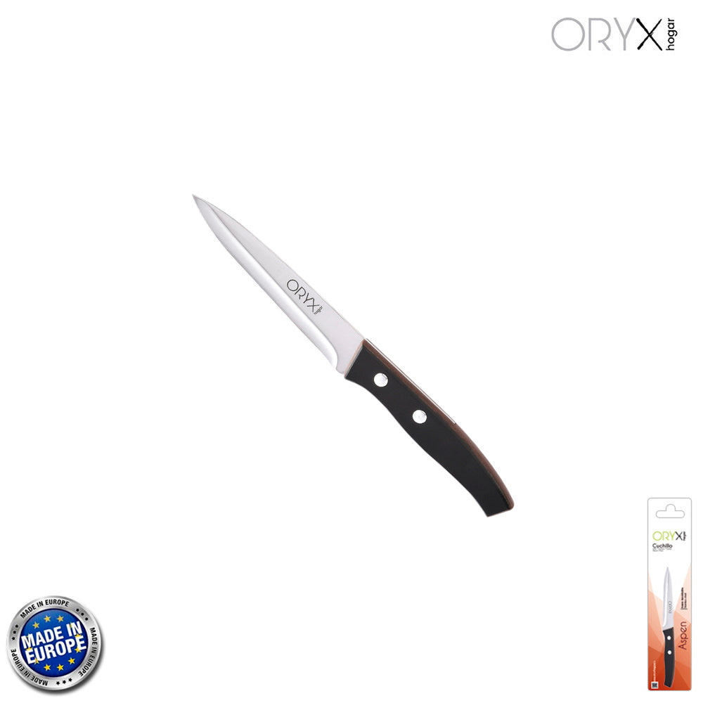 Cuchillo aspen cocina hoja acero inoxidable 12 cm negro
