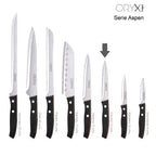 Cuchillo aspen cocina hoja acero inoxidable 12 cm negro