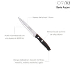 Cuchillo aspen verduras hoja acero inoxidable 15 cm negro