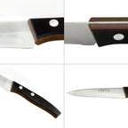 Cuchillo aspen verduras hoja acero inoxidable 15 cm negro