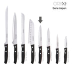 Cuchillo aspen verduras hoja acero inoxidable 15 cm negro