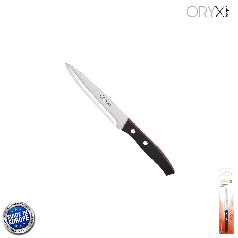 Cuchillo aspen verduras hoja acero inoxidable 15 cm negro