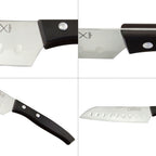 Cuchillo aspen santoku hoja acero inoxidable 17 cm negro