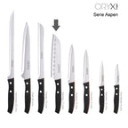 Cuchillo aspen santoku hoja acero inoxidable 17 cm negro